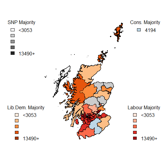 Scotland majorities (2010)